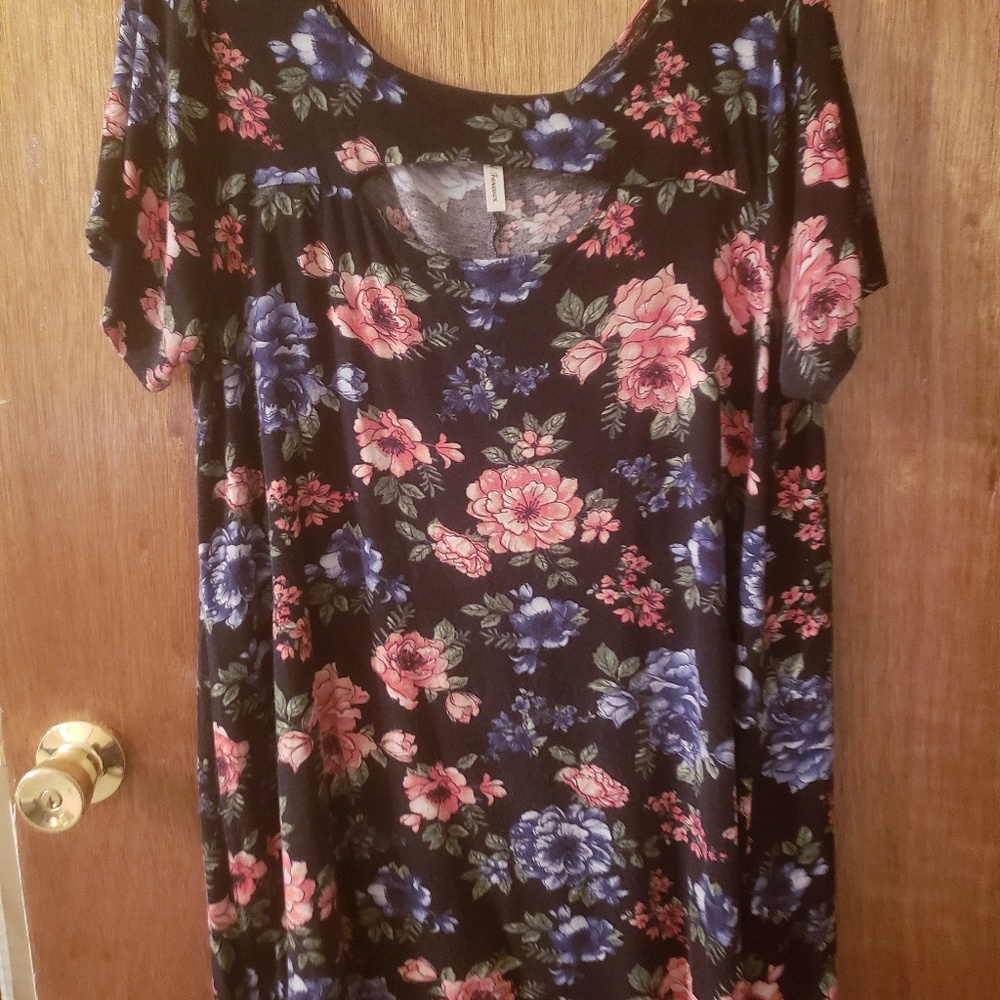 Floral Cut-Out Shirt Dress